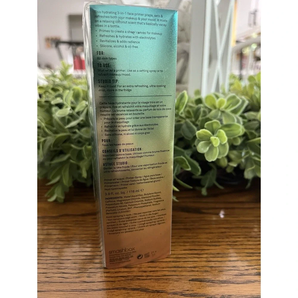Smashbox Photo Finish So Chill Coconut Primer Water Spray ~ NIB 3.9 oz
